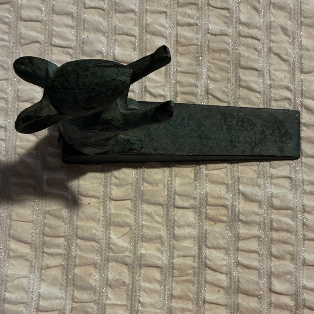 Cast Iron Green & Black Mouse Doorstop - Picture 4 of 6